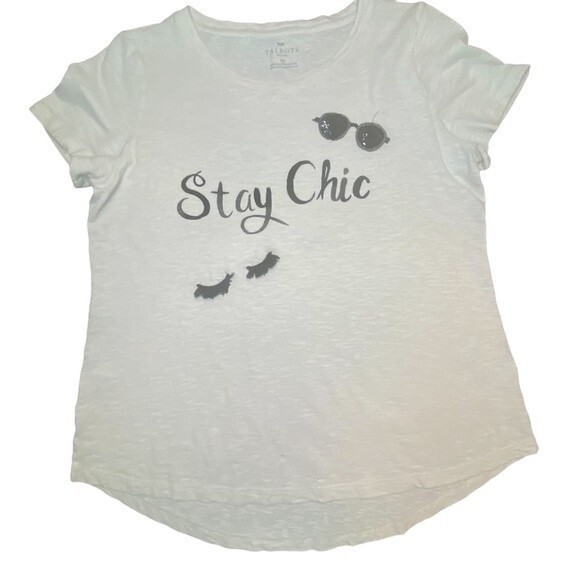 Talbots super cute Tshirt - Size M/P - Stay Chic with eyelashes - gently used - Picture 5 of 11